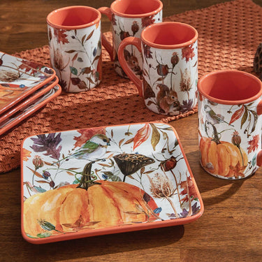 Harvest Home Ceramic Salad Plates - Set of 4 Park Designs - The Fox Decor